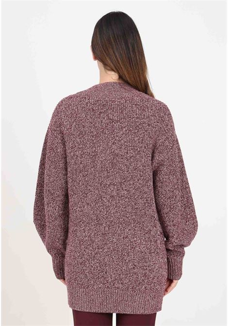 Cardigan bordeaux da donna in viscosa mouliné punto pannocchia ELISABETTA FRANCHI | MK85S46E2CO8